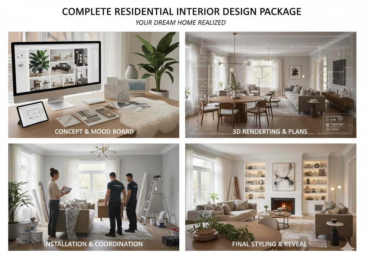 Complete residential interior design package
