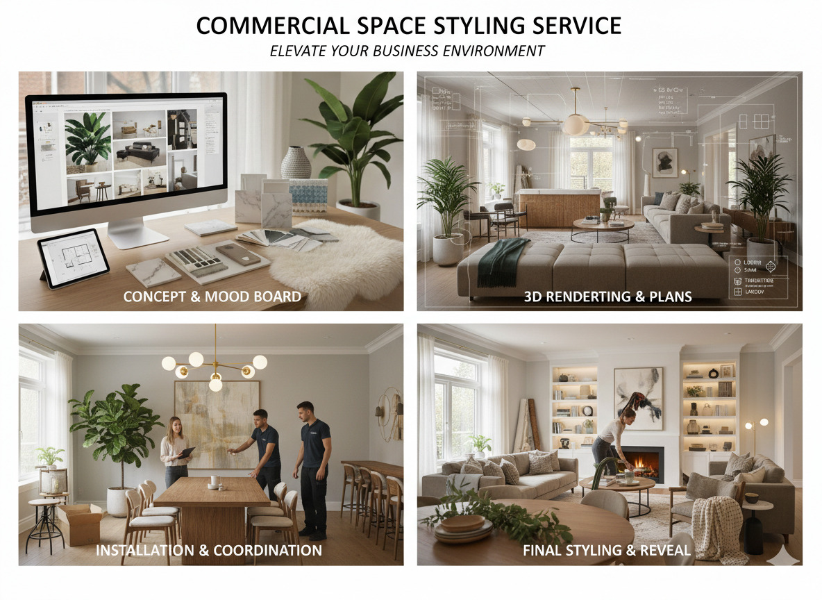 Commercial space styling service